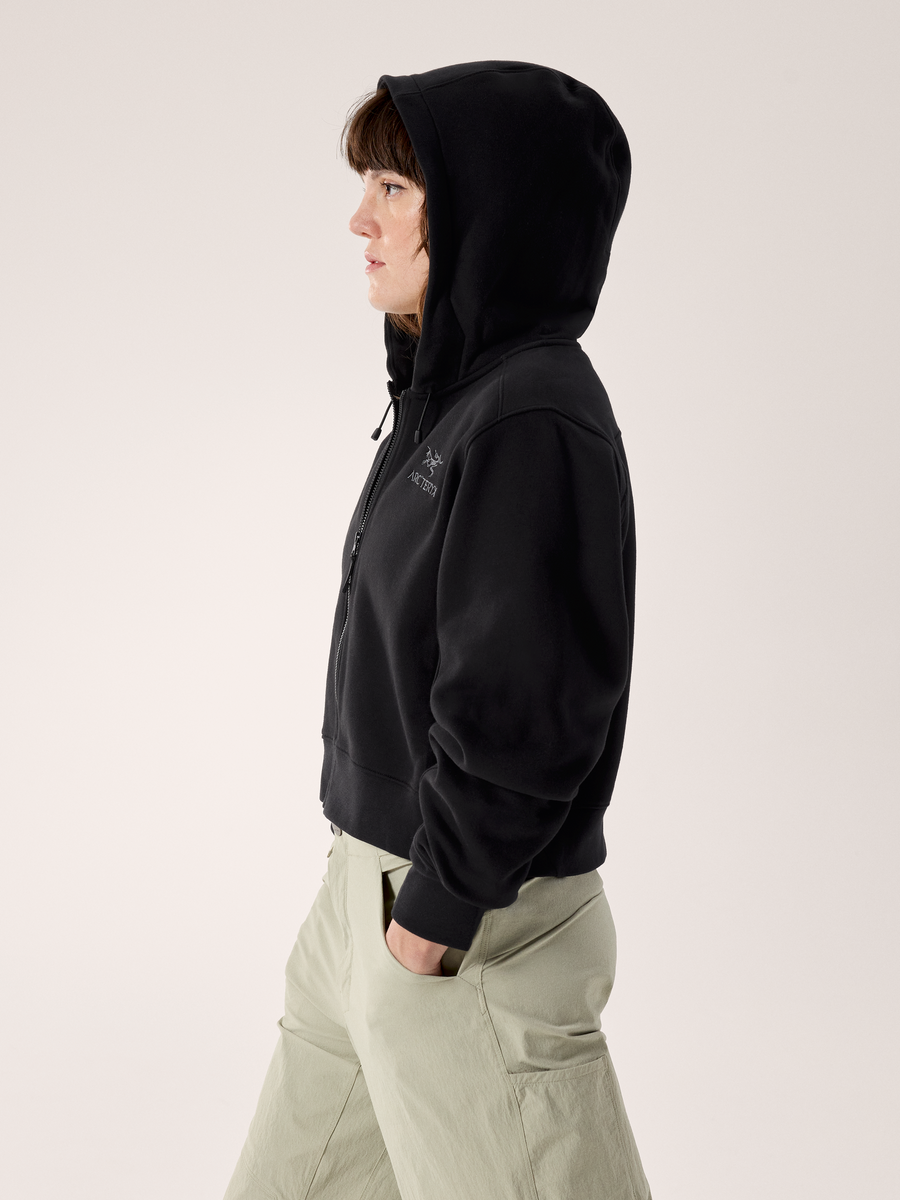 arc'teryx エンブレムフリースフルジップフーディ black エンブレム フリース フルジップ クロップ フーディ ウィメンズ