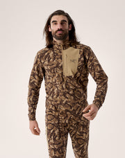 ロー LT ジップネック メンズ - プリント