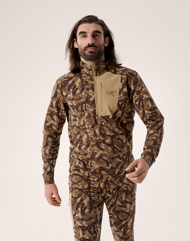 ロー LT ジップネック メンズ - プリント