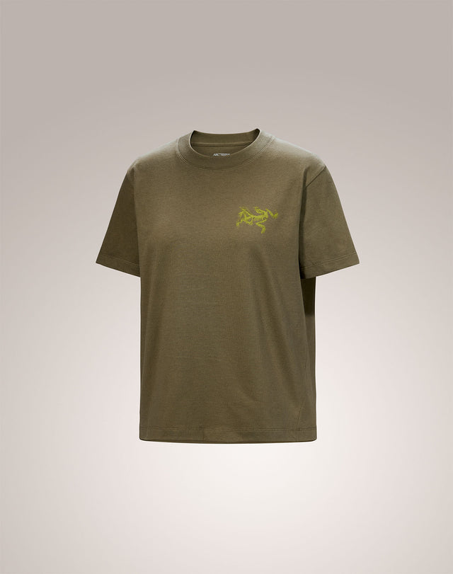 クラッグ コットン バード タイル クルー ショートスリーブ ウィメンズ