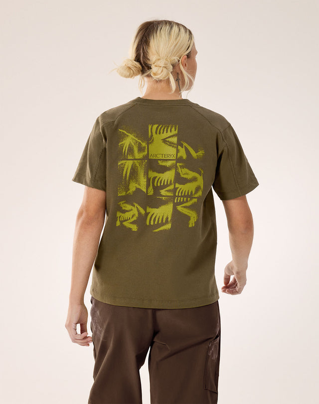 クラッグ コットン バード タイル クルー ショートスリーブ ウィメンズ