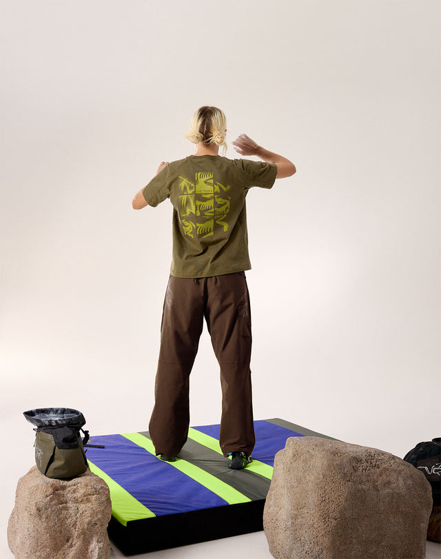 クラッグ コットン バード タイル クルー ショートスリーブ ウィメンズ