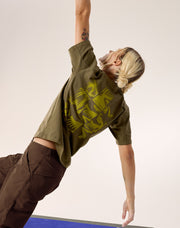 クラッグ コットン バード タイル クルー ショートスリーブ ウィメンズ