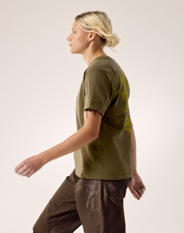 クラッグ コットン バード タイル クルー ショートスリーブ ウィメンズ