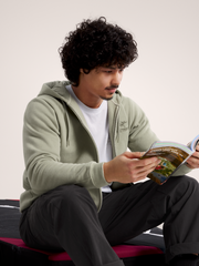 エンブレム フリース フルジップ フーディ メンズ