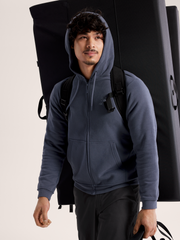 エンブレム フリース フルジップ フーディ メンズ